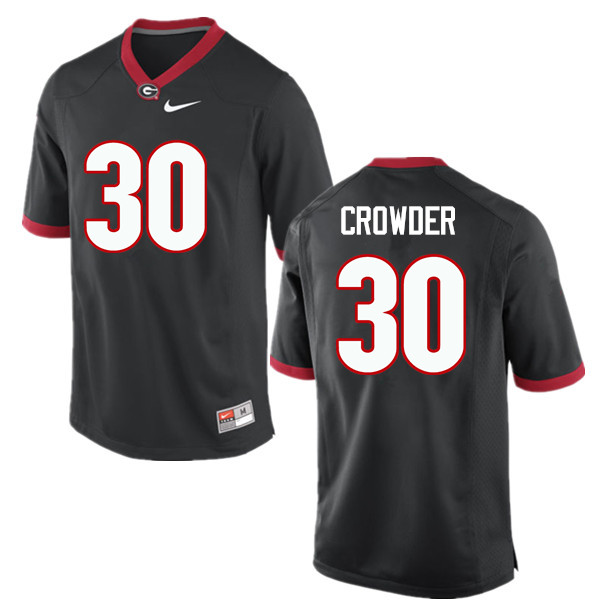 Men Georgia Bulldogs #30 Tae Crowder College Football Jerseys-Black - Click Image to Close